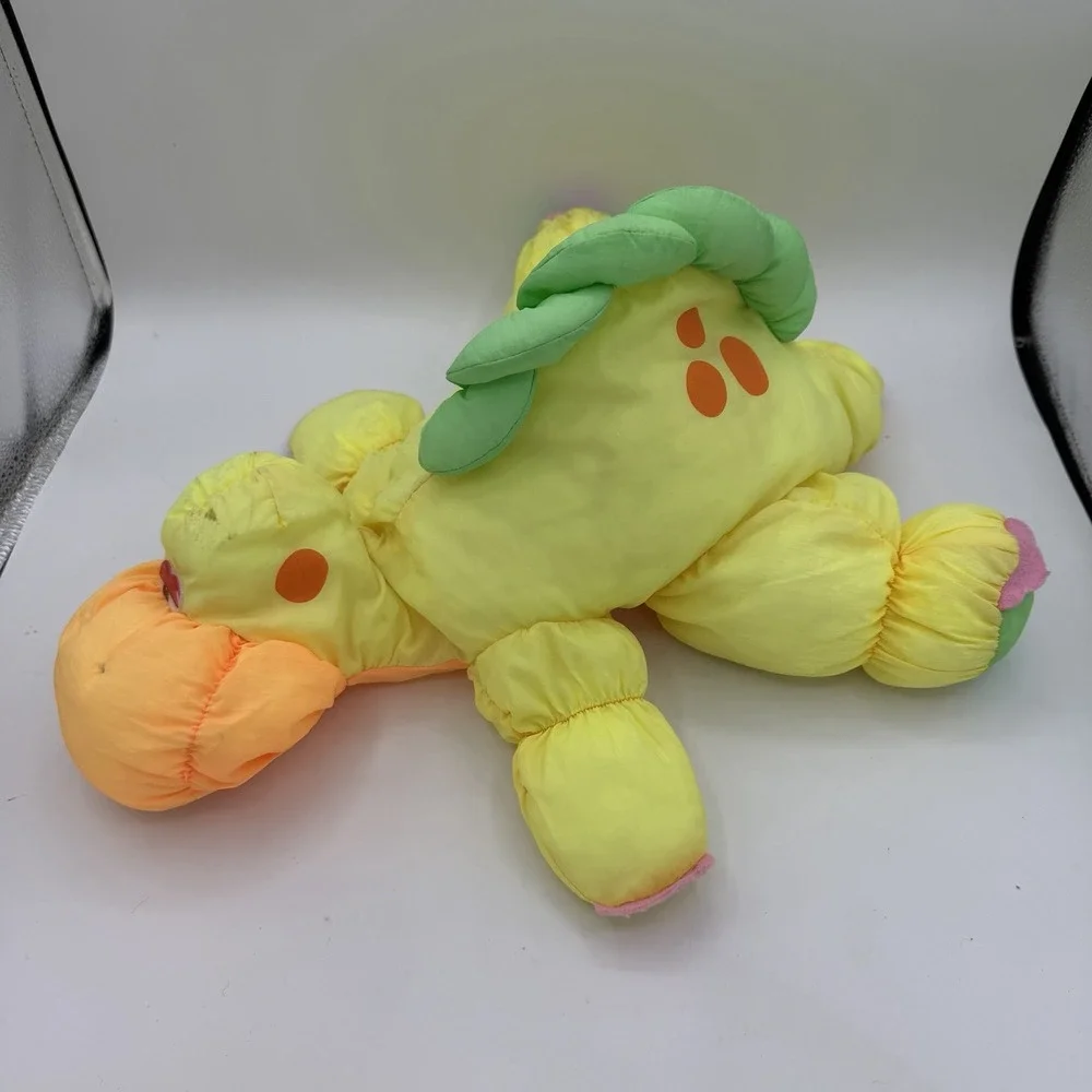 Vintage Puffalumps Yellow Dinosaur Plush Fisher Price Rare puffalump